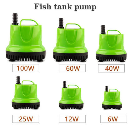 Submersible Water Pump for Fish Tank Pond, Hydroponics Garden Fountain, Ultra-Quiet Waterfall 6W
