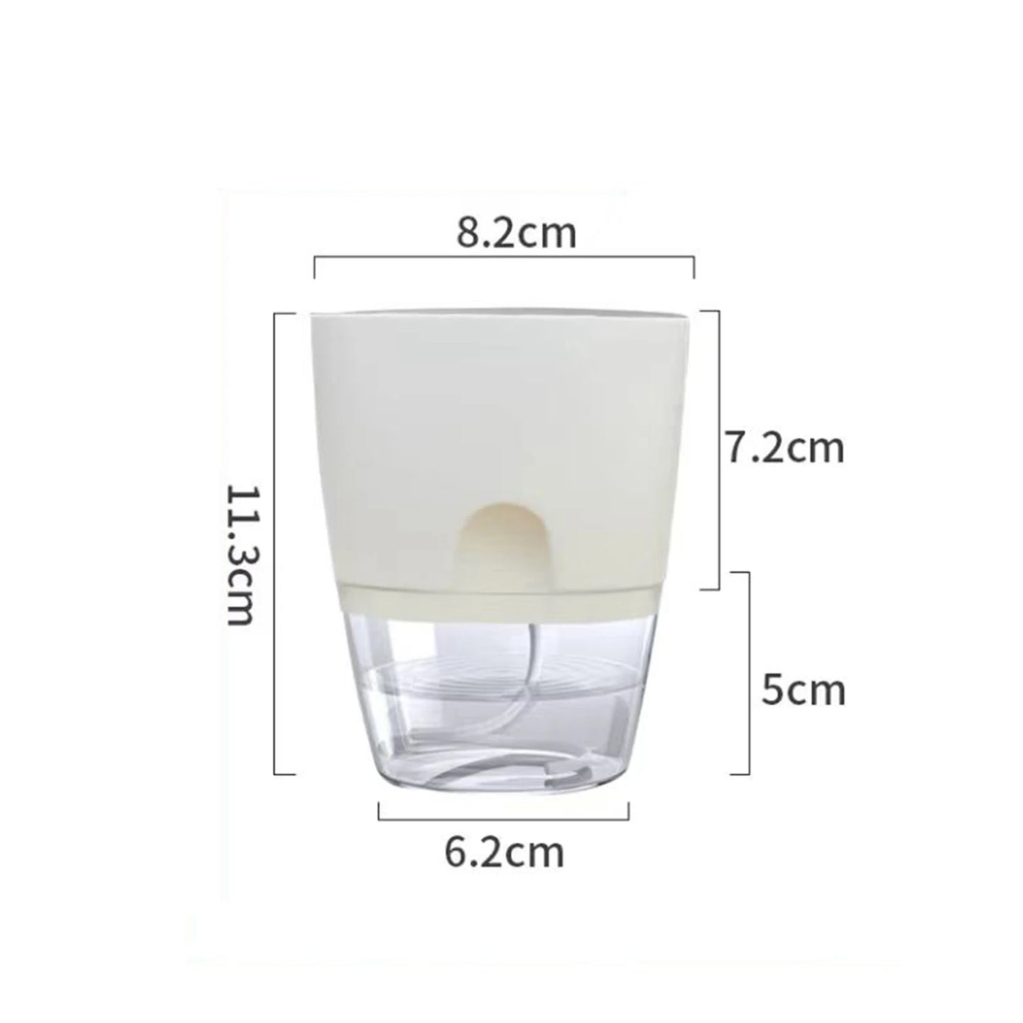 8.2cm Hydroponic Pot Self Watering Flower Pot Liquid Farming Soilless Cultivation Planter Cotton Rope Watering