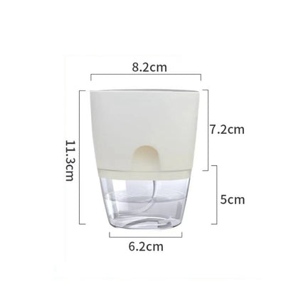 8.2cm Hydroponic Pot Self Watering Flower Pot Liquid Farming Soilless Cultivation Planter Cotton Rope Watering