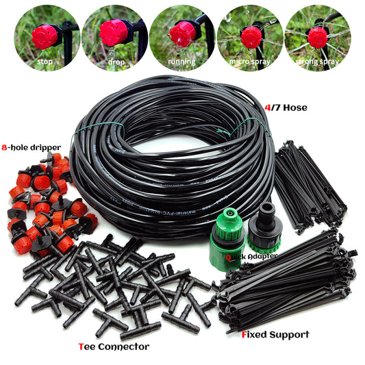 Greenhouse Irrigation Dripper System 10M-30M Automatic Watering