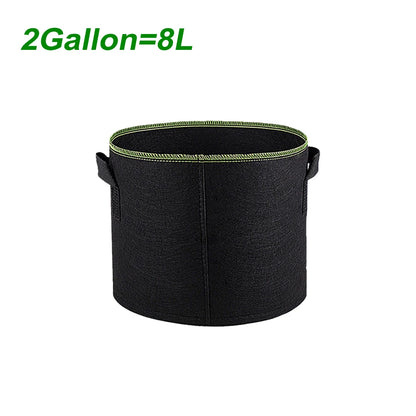 Felt Grow Bags 1-10 Gallon: Reusable Plant Pots with Handles