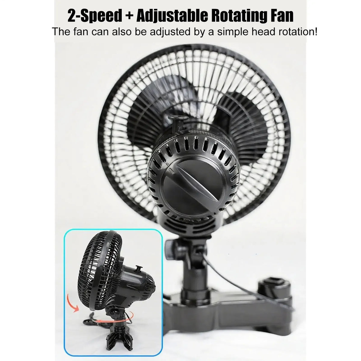 Grow Tent Clip Fan Quiet Oscillating Ventilation For Hydroponics Circulation Cooling For Hydroponics Greenhouses EU Plug