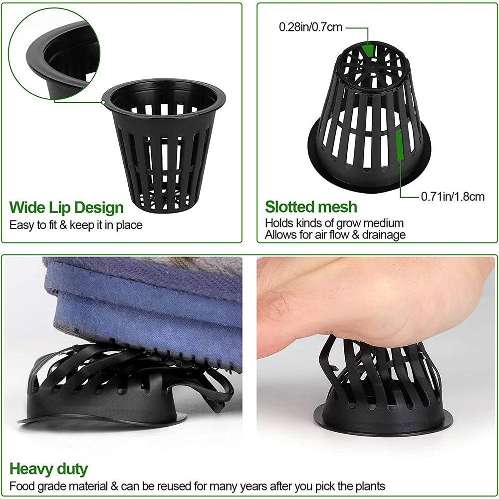 Hydroponic Plant Pots: Net Cups 2 Inch Plant Baskets for Water Planting