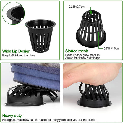 Hydroponic Plant Pots: Net Cups 2 Inch Plant Baskets for Water Planting