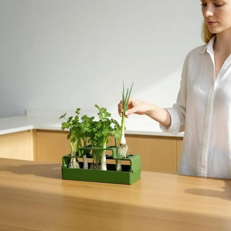Hydroponic Scallion Growing Device EnergySaving Indoor Green Onion Growing Kit for Home and Office Decor