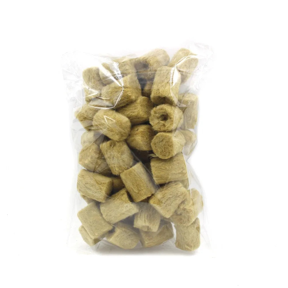 50PCS 27*20mm Size Hydroponic Seedling Block Hydroponic Substrate Garden Sponge Rock Wool Plug Seedling Medium Cultivation Plug