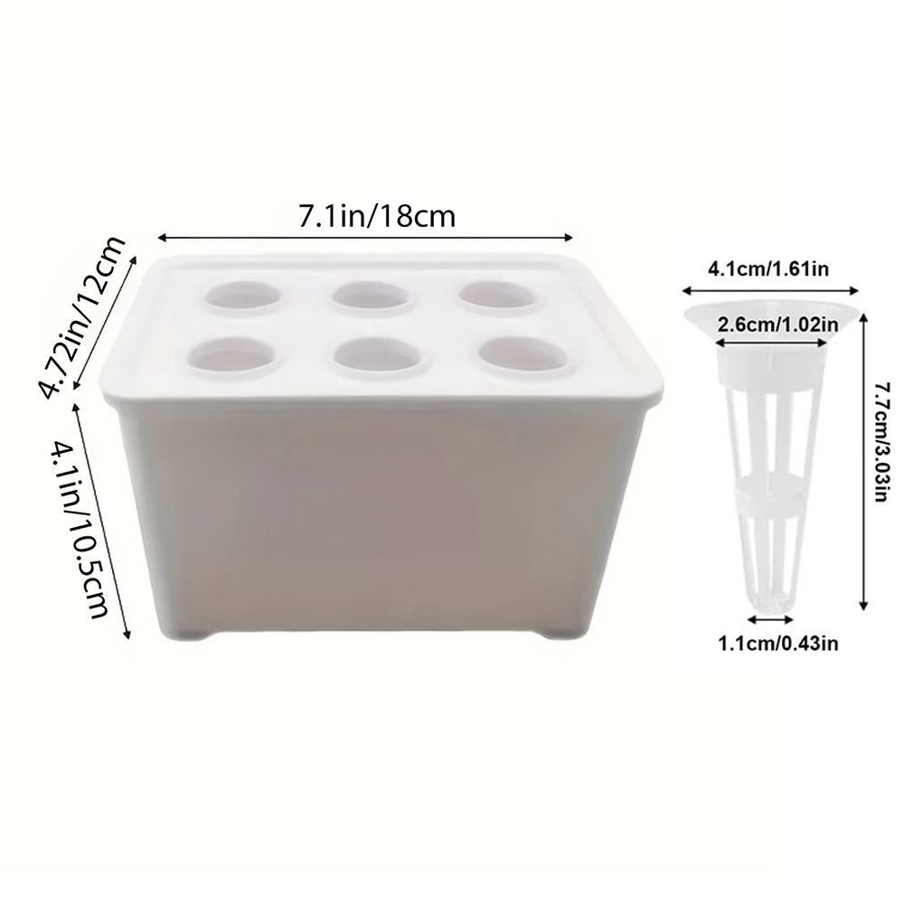 Hydroponic Grower Kit: 6-Hole Self-Watering Seedling Pots