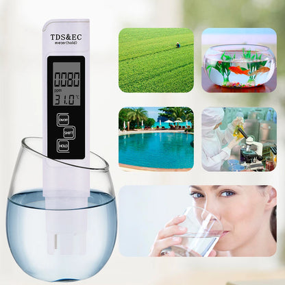 PH Meter & TDS Meter: Digital Water Quality Tester 0-14