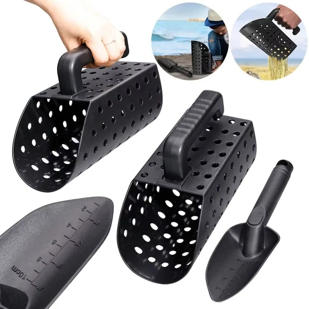 Shovel: Plastic Sand Scoop Set - Beach & Garden Shovel Sifters
