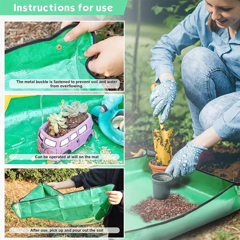 Garden Mat: Planting Mat 50cm-100cm Foldable Waterproof Potting Pad
