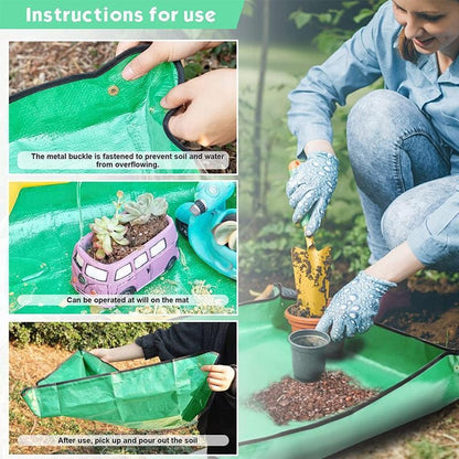 Garden Mat: Planting Mat 50cm-100cm Foldable Waterproof Potting Pad