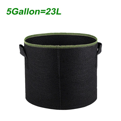 Felt Grow Bags 1-10 Gallon: Reusable Plant Pots with Handles