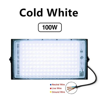 Full Spectrum LED Grow Light Phyto Lamp AC 220V 50W 100W with EU Plug for Greenhouse Hydroponic Plant Growth Floodlight Lighting