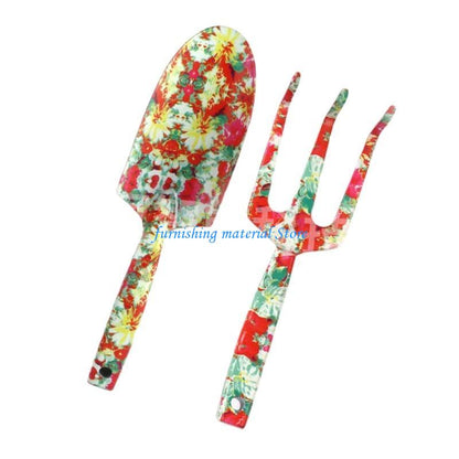 Floral Garden Tool Set for Women - Stainless Trowel & Fork