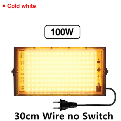 Full Spectrum LED Grow Light Phyto Lamp AC 220V 50W 100W with EU Plug for Greenhouse Hydroponic Plant Growth Floodlight Lighting