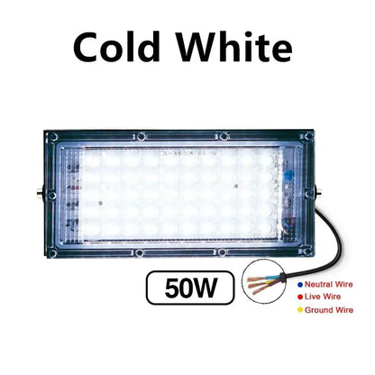 Full Spectrum LED Grow Light Phyto Lamp AC 220V 50W 100W with EU Plug for Greenhouse Hydroponic Plant Growth Floodlight Lighting