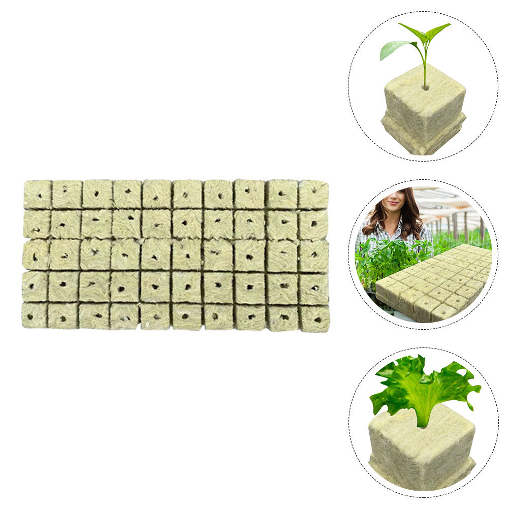 Seed Tray: Seed Starter Plugs - 50pcs Compressed Soil Cubes for Germination