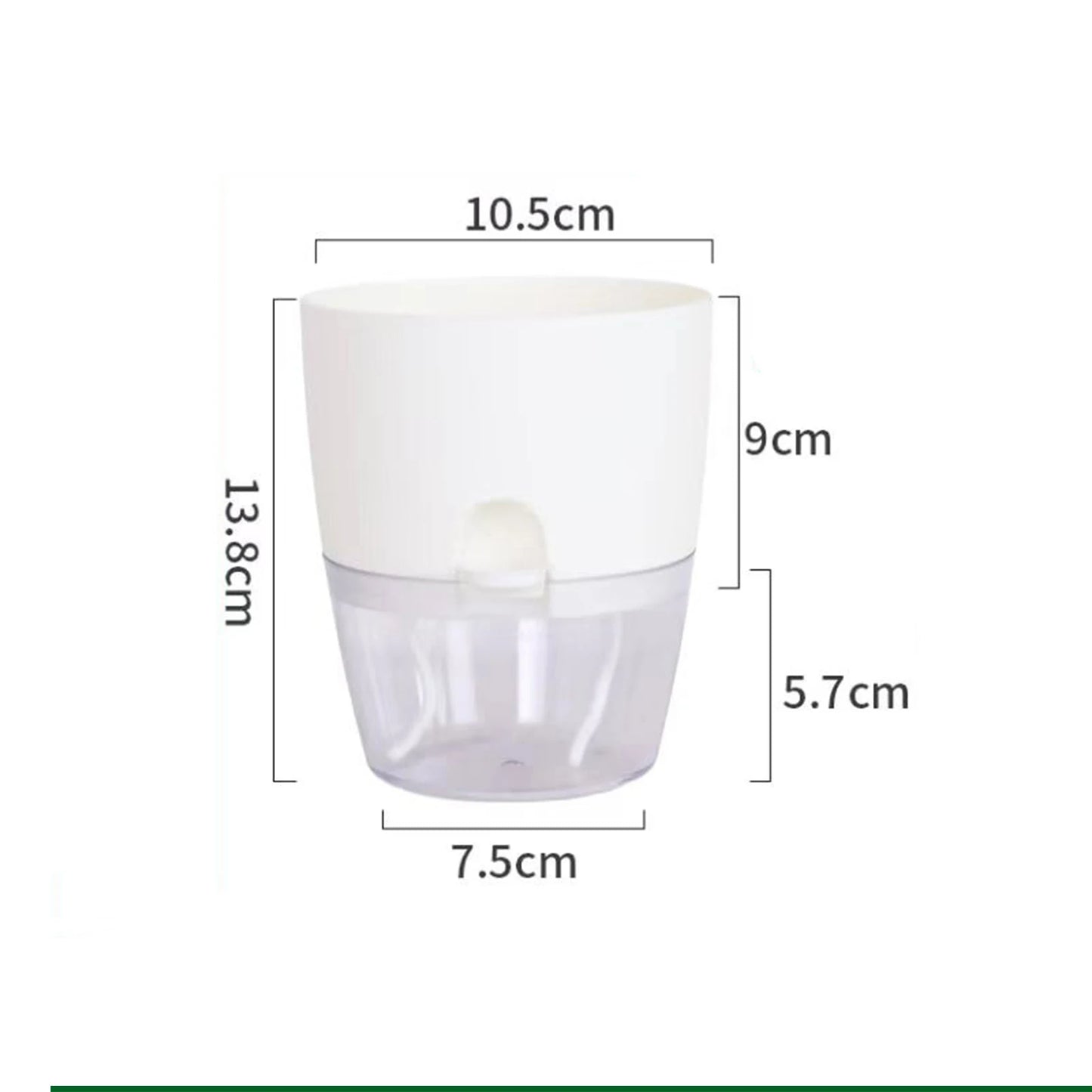 8.2cm Hydroponic Pot Self Watering Flower Pot Liquid Farming Soilless Cultivation Planter Cotton Rope Watering
