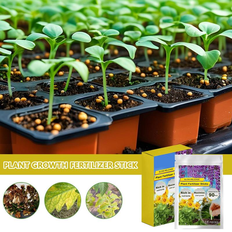 Plant Fertilizer Food Spikes - Slow Release Fertilizer, 18 Pack