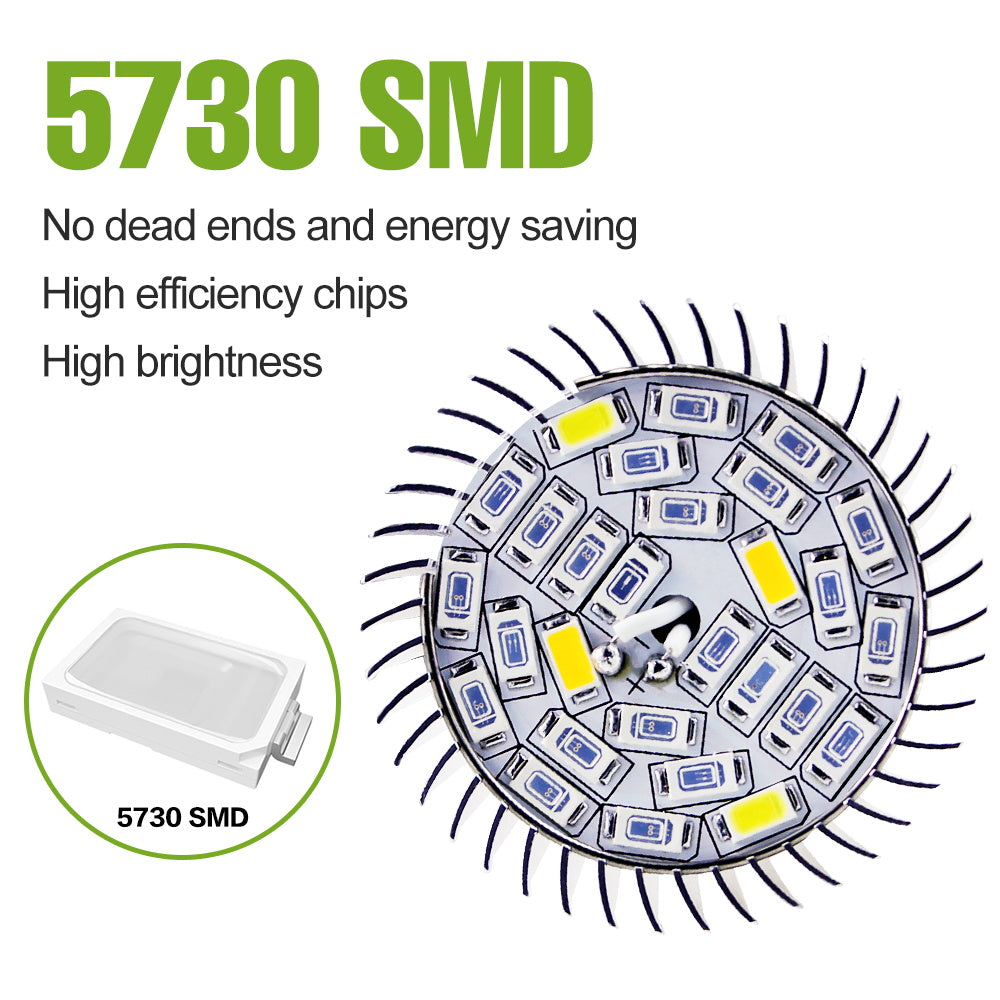 LED Grow Light Bulb 28W E27/E26 Full Spectrum for Indoor Plants