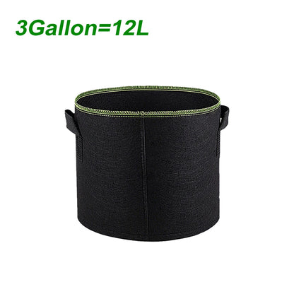 Felt Grow Bags 1-10 Gallon: Reusable Plant Pots with Handles