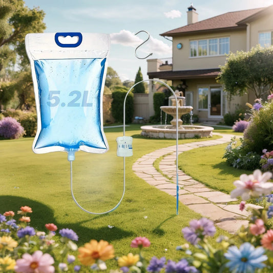 1pc 5.2L Automatic Watering Device Plant Watering Bag Control Of Water Dripping Flow Water Bag Lazy Travel Dripper