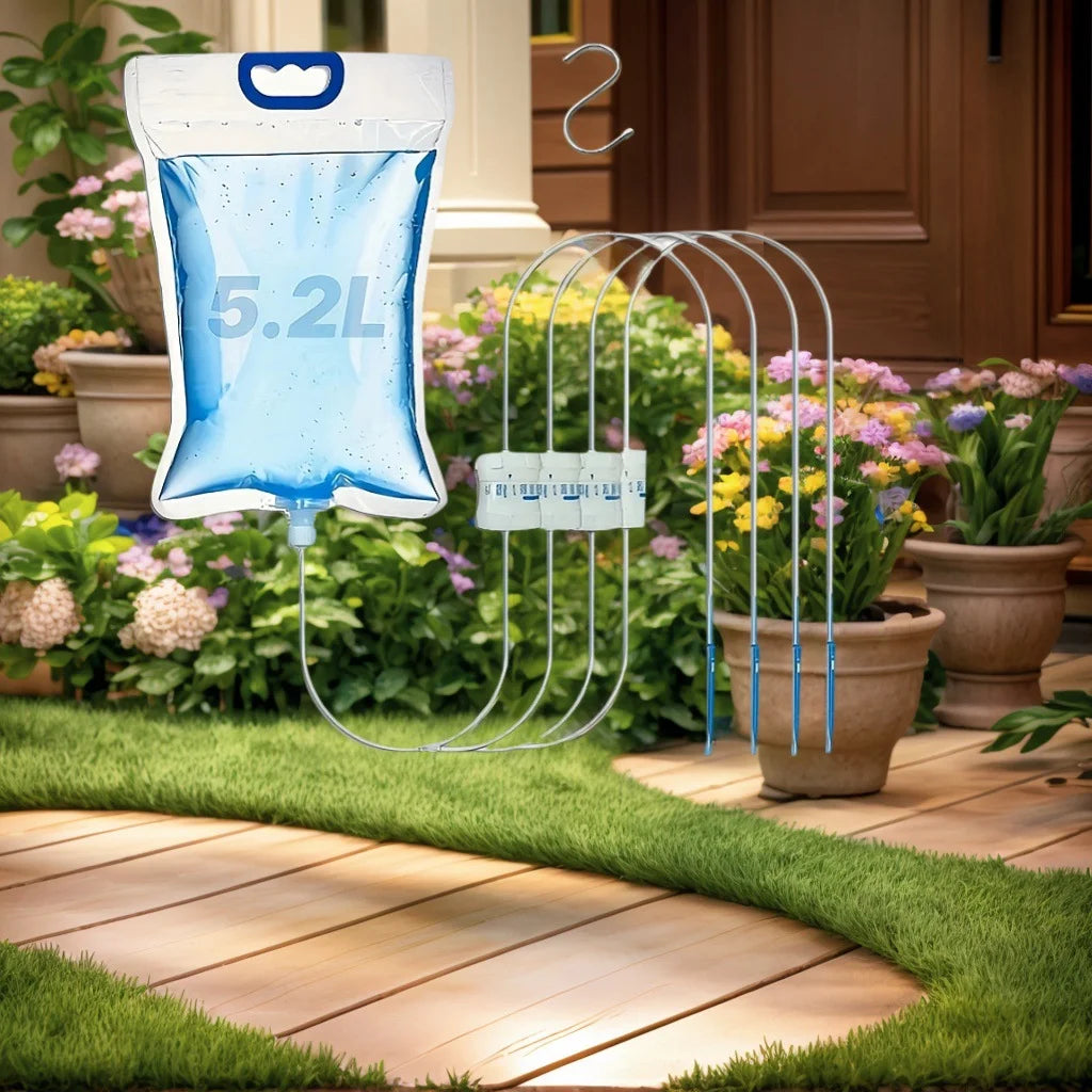 1pc 5.2L/6.5L Automatic Watering Device Plant Watering Bag Control Of Water Dripping Flow Water Bag Lazy Travel Dripper