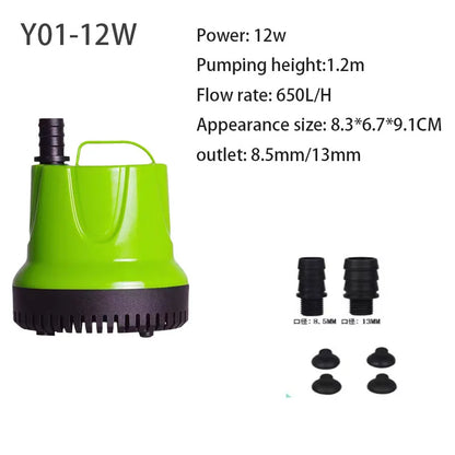 Submersible Water Pump for Fish Tank Pond, Hydroponics Garden Fountain, Ultra-Quiet Waterfall 6W