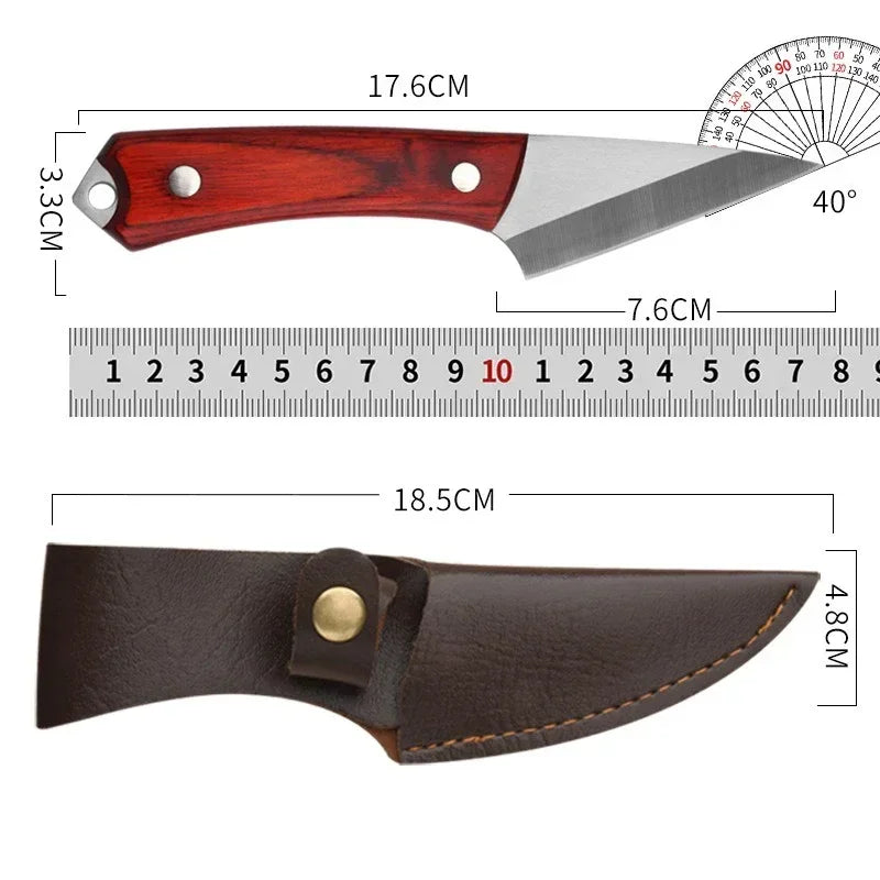 Stainless Steel Grafting Knife - Pro Bonsai Tool with Sheath
