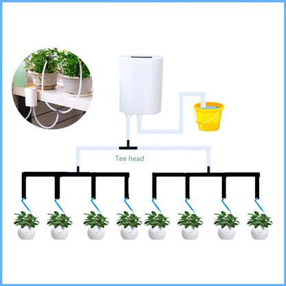 2 Head Automatic Watering Pump Controller Garden Gadget Drip Irrigation Device Pump Timer System Flower Plant Home Sprinkler