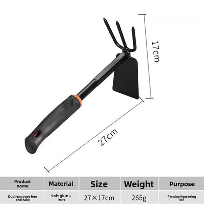 4 Piece Mini Gardening Tool Set with Trowel Rake Hoe for Flower Vegetable Planting Outdoor Home Hand Gardening Equipment