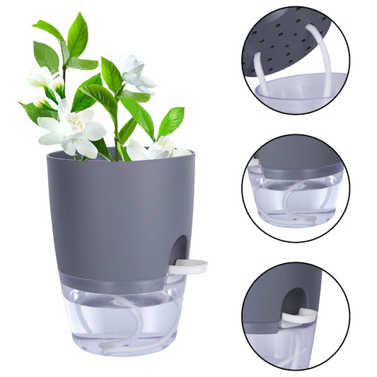 8.2cm Hydroponic Pot Self Watering Flower Pot Liquid Farming Soilless Cultivation Planter Cotton Rope Watering