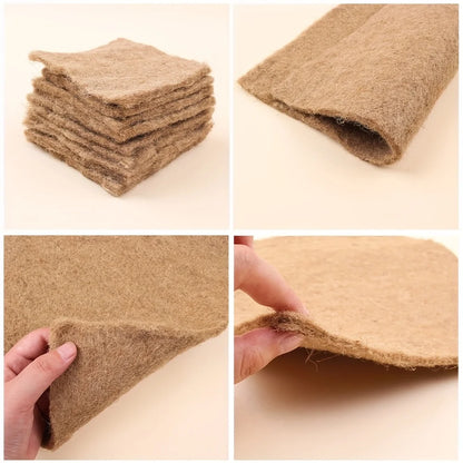 5Pcs Felt Cloth Plant Propagation Pad For Agricultural & Horticultural Seeding Mat Jute Fiber Grow Mat Hydroponic Grow Pads