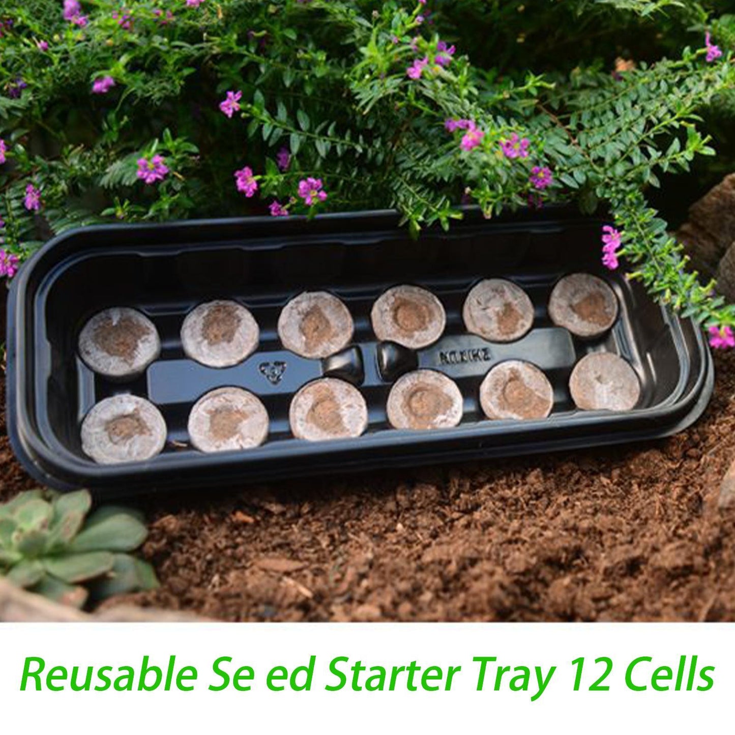Seed Starter Trays 12-Cell Reusable for Greenhouse & Garden