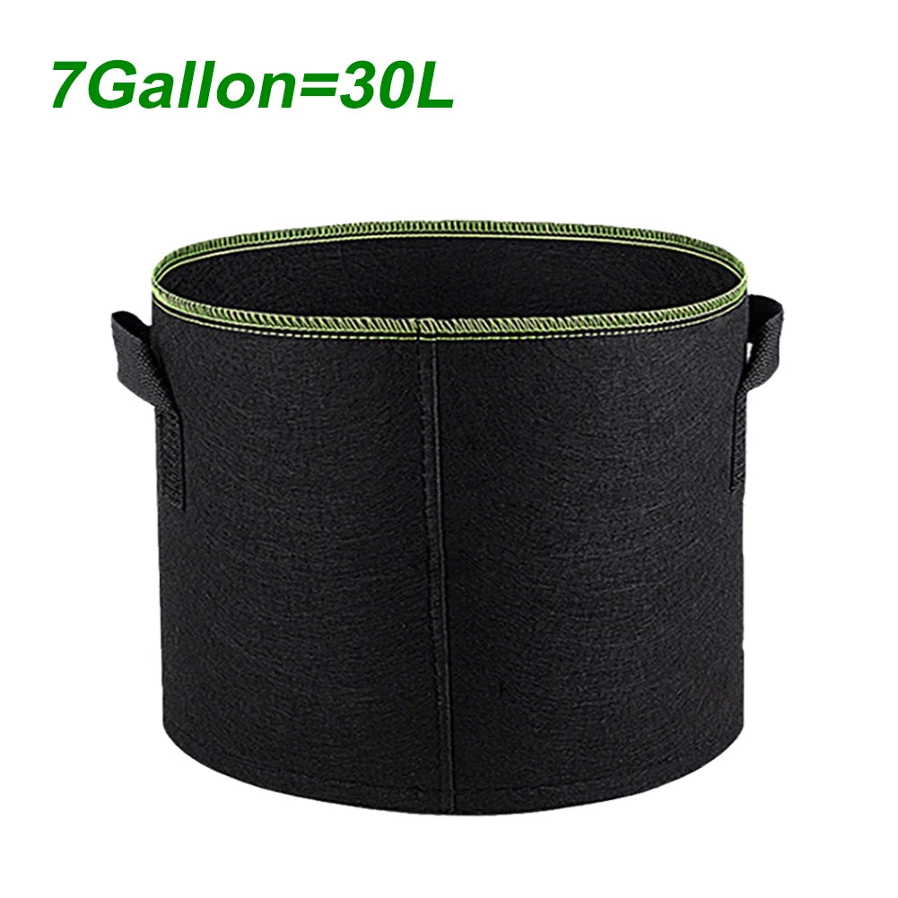 Felt Grow Bags 1-10 Gallon: Reusable Plant Pots with Handles