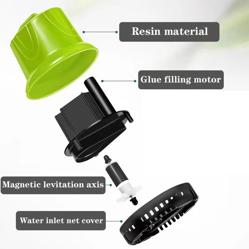 Submersible Water Pump for Fish Tank Pond, Hydroponics Garden Fountain, Ultra-Quiet Waterfall 6W