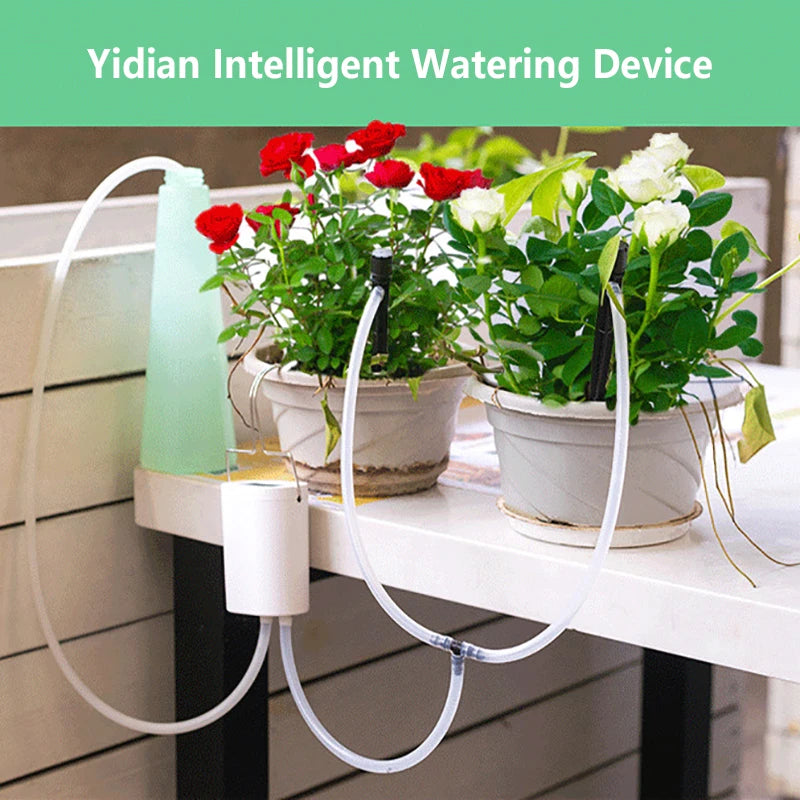 2 Head Automatic Watering Pump Controller Garden Gadget Drip Irrigation Device Pump Timer System Flower Plant Home Sprinkler