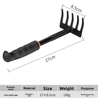 Mini Gardening Tool Set: Trowel, Rake, Hoe - 4 Piece Kit