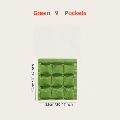18-Pocket Vertical Garden Indoor/Outdoor Planter, Wall-Mounted Bag for Balcony/Patio. Grow herbs & vegetables indoors/outdoors. Space-saving.