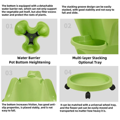 Stackable 3D Flower Pot Set - Vertical Garden Planter