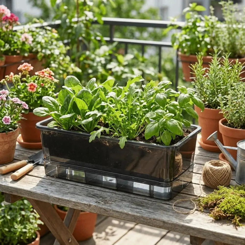 Plastic Hydroponic Plant Pots Thicken Cultivation Box Seedling Tray Self Watering Planting Container Balcony Vegetable Pot