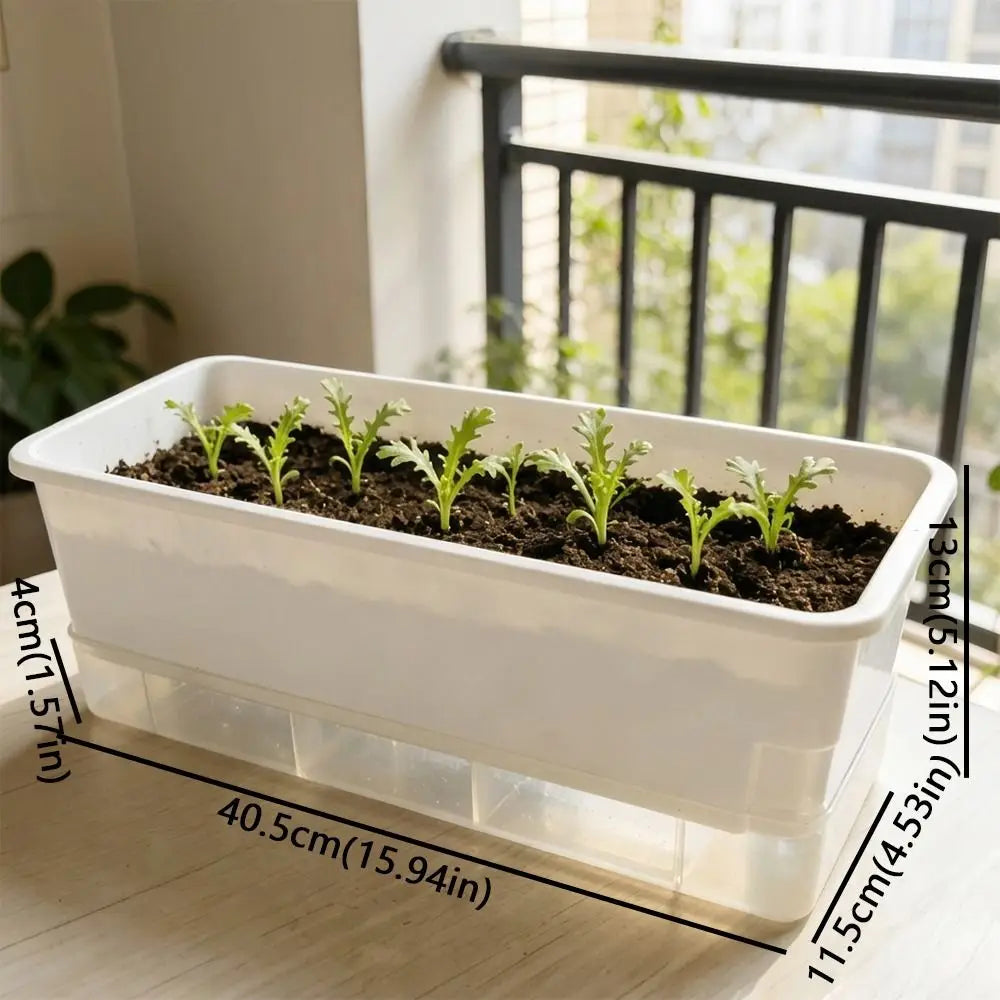 Plastic Hydroponic Plant Pots Thicken Cultivation Box Seedling Tray Self Watering Planting Container Balcony Vegetable Pot