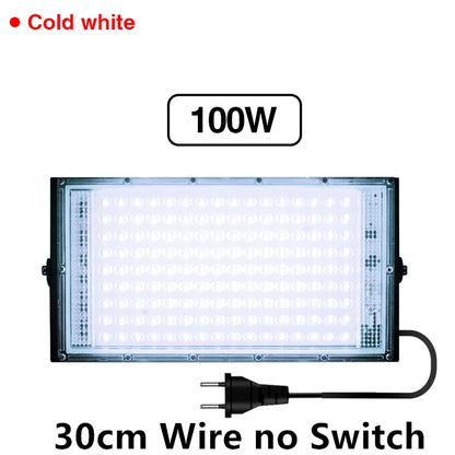Full Spectrum LED Grow Light Phyto Lamp AC 220V 50W 100W with EU Plug for Greenhouse Hydroponic Plant Growth Floodlight Lighting